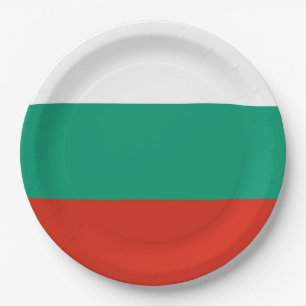 Flag of Bulgaria or Bulgarian Paper Plate