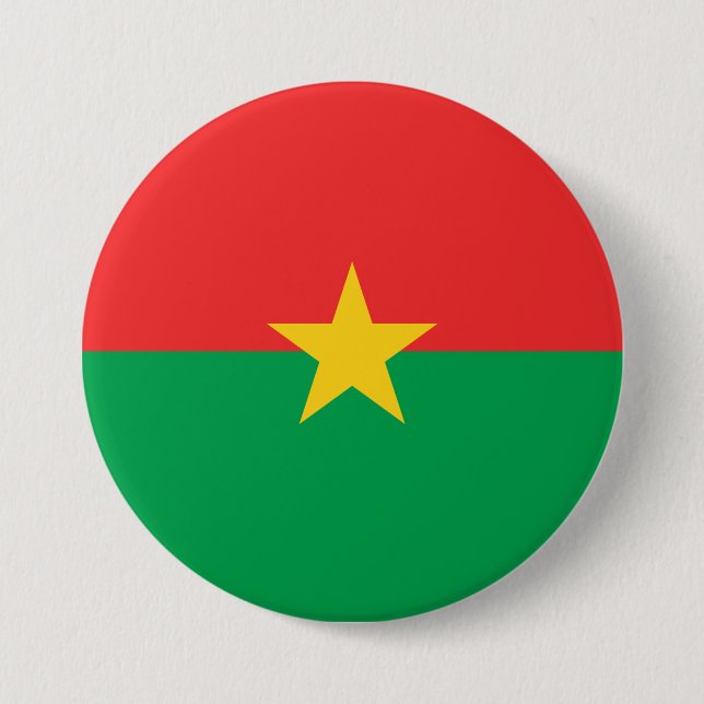 Flag of Burkina Faso 7.5 Cm Round Badge (Front)