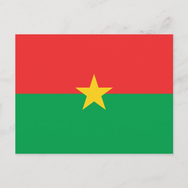 Flag of Burkina Faso Postcard (Front)