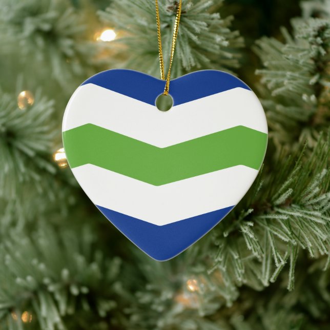 Flag of Burlington, Vermont Ceramic Ornament (Tree)