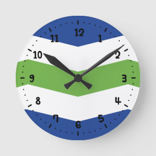 Flag of Burlington, Vermont Round Clock