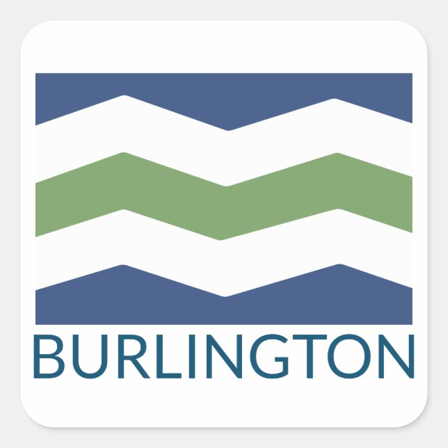 Flag of Burlington, Vermont Square Sticker (Front)
