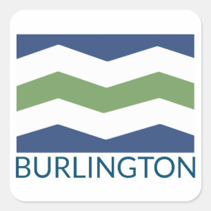 Flag of Burlington, Vermont Square Sticker
