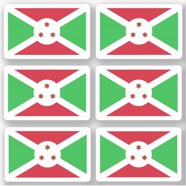 Flag of Burundi - a collection Sticker (Front)