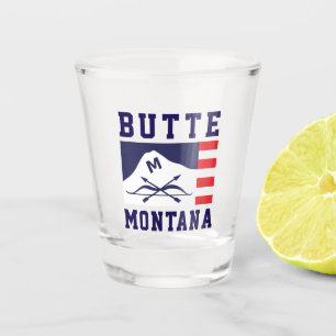 Flag of Butte, Montana Shot Glass