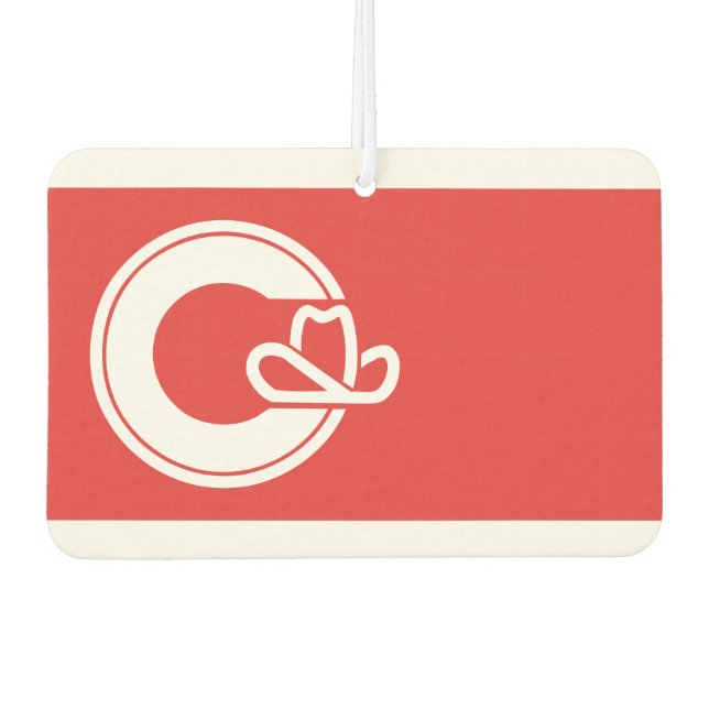 Flag of Calgary, Alberta Bottle Opener Car Air Freshener (Front)