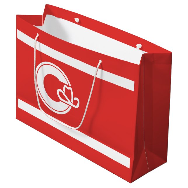 Flag of Calgary, Alberta Large Gift Bag (Front Angled)