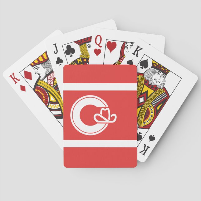 Flag of Calgary, Alberta Playing Cards (Back)