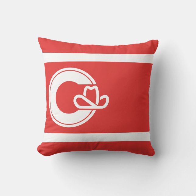 Flag of Calgary, Alberta Throw Pillow (Front)
