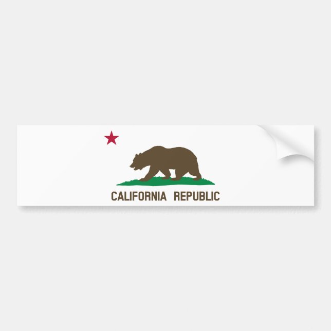 Flag of California Bumper Sticker (Front)