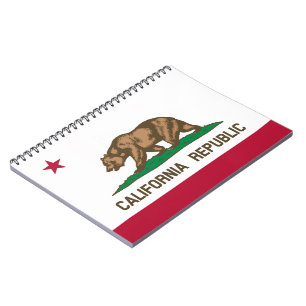 Flag Of California, espiral notebook
