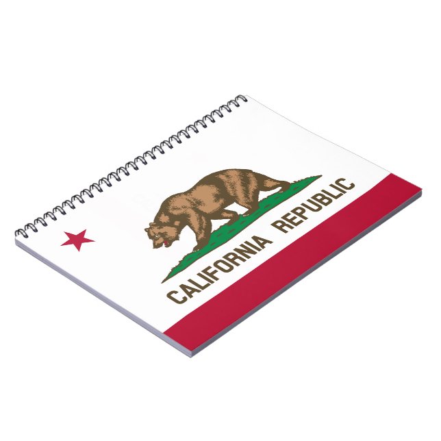 Flag Of California, espiral notebook (Left Side)