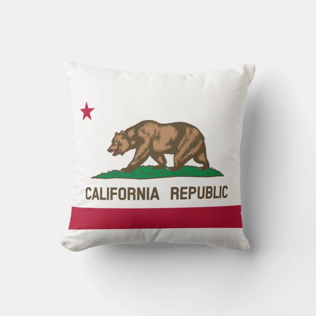 Flag of California Throw Cushion (Front)