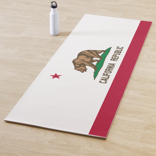 Flag of California (US State) Yoga Mat (In Situ)