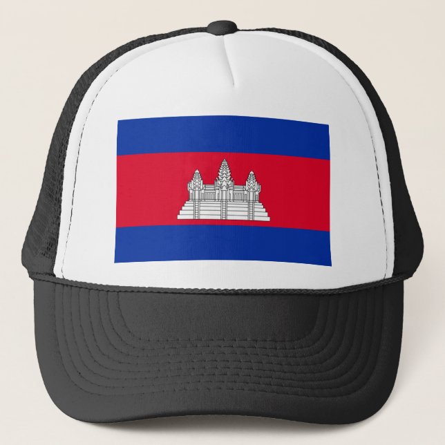 Flag of Cambodia - Cambodian Flag Trucker Hat (Front)