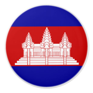 Flag of Cambodia Ceramic Knob