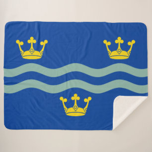 Flag of Cambridgeshire (County of England, UK) Sherpa Blanket