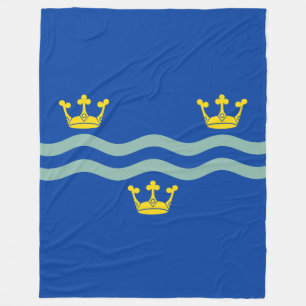 Flag of Cambridgeshire Fleece Blanket