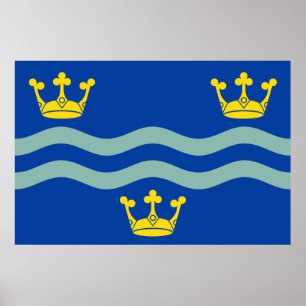 Flag of Cambridgeshire (UK county) Poster