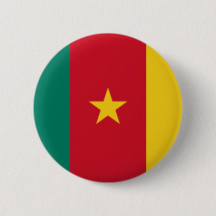 Flag of Cameroon 6 Cm Round Badge