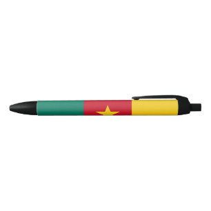 Flag of Cameroon Black Ink Pen