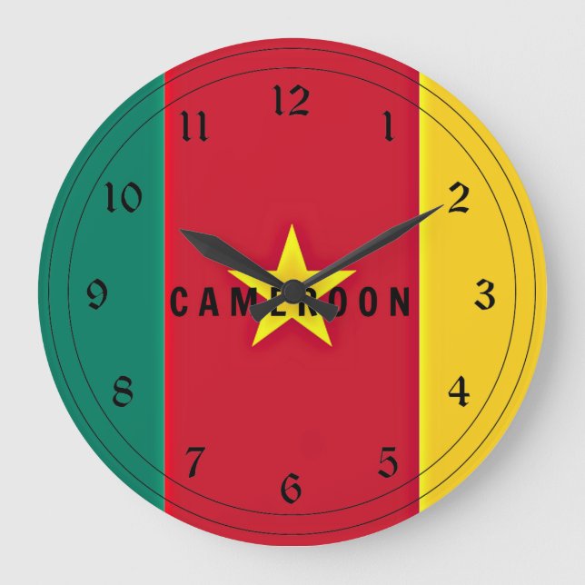 Flag of Cameroon Large Clock (Front)