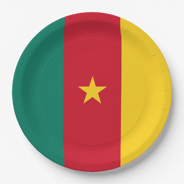 Flag of Cameroon Paper Plate (Front)