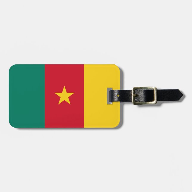 Flag of Cameroon Personal Easy ID Luggage Tag (Front Horizontal)