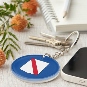 Flag of Campania (Italy) Key Ring