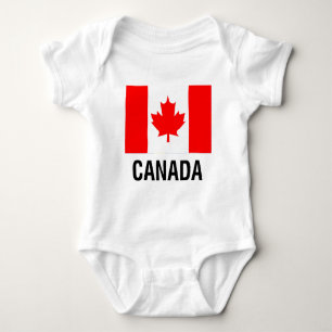 FLAG  of CANADA Baby Bodysuit