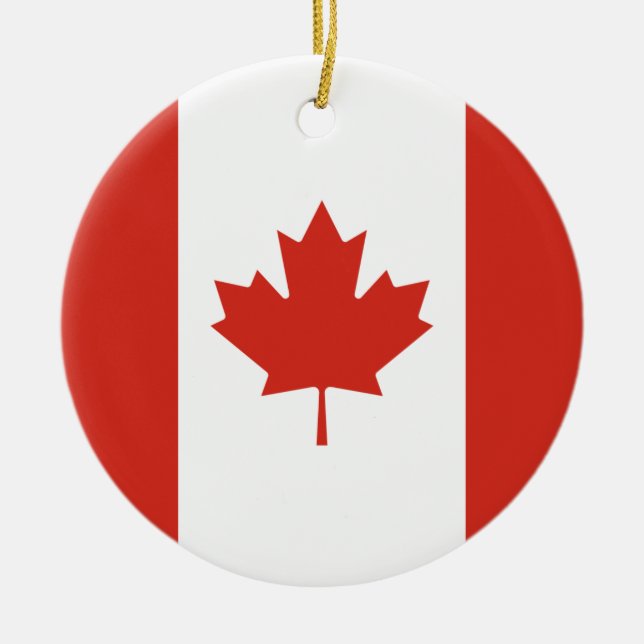 Flag of Canada Ceramic Ornament (Front)