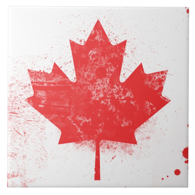 Flag of Canada Ceramic Tile (Front)