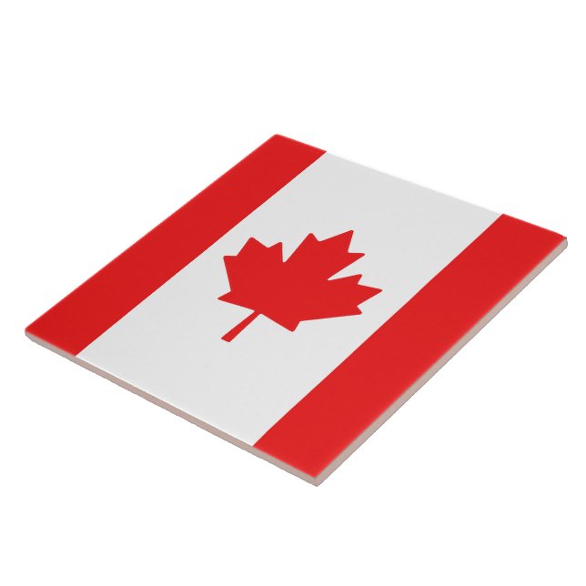 Flag of Canada Ceramic Tile (Side)