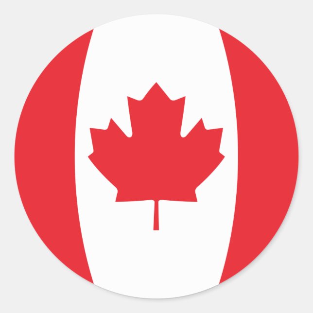 Flag of Canada Classic Round Sticker (Front)