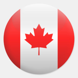 Flag of Canada Classic Round Sticker