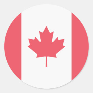 Flag of Canada Classic Round Sticker