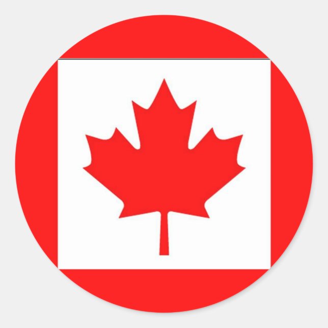 Flag of Canada Classic Round Sticker (Front)
