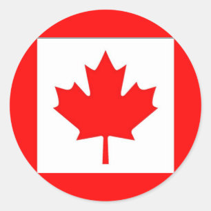 Flag of Canada Classic Round Sticker