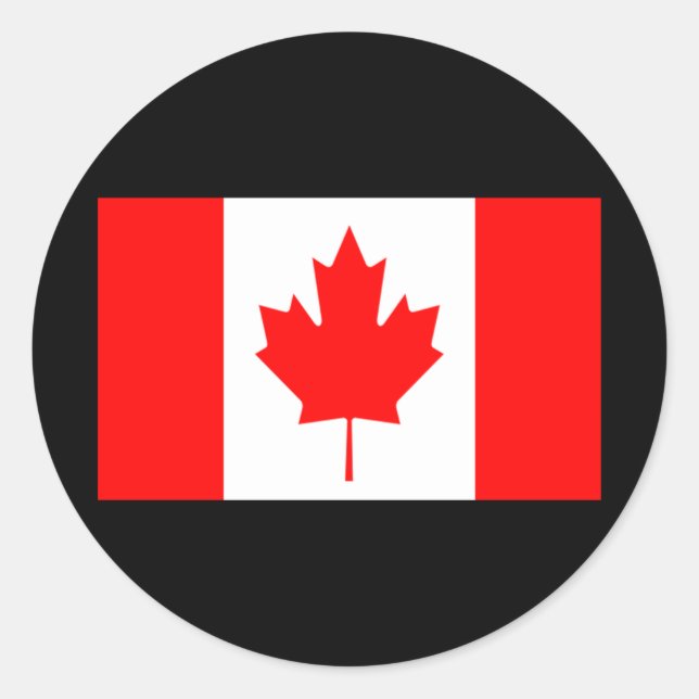 Flag of Canada Classic Round Sticker (Front)