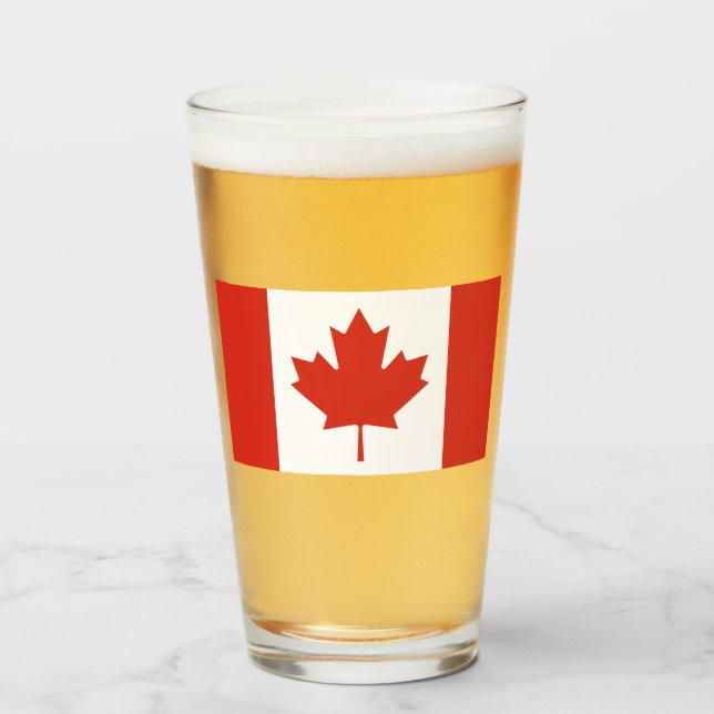 Flag of Canada Glass (Front Filled)