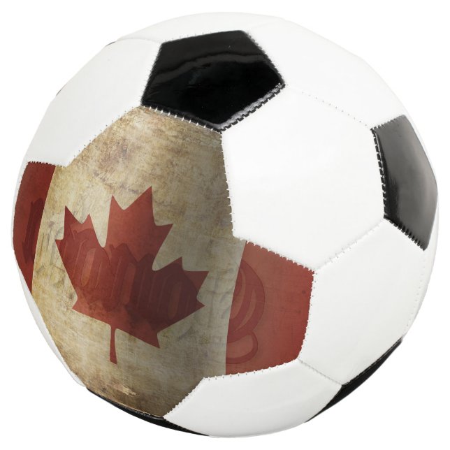 Flag of Canada / Grunge... Soccer Ball (Three Quarter)