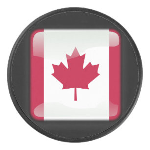 Flag of Canada Hockey Puck