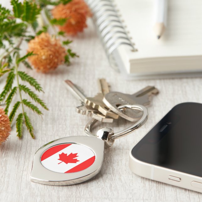 Flag of Canada Key Ring (Side)