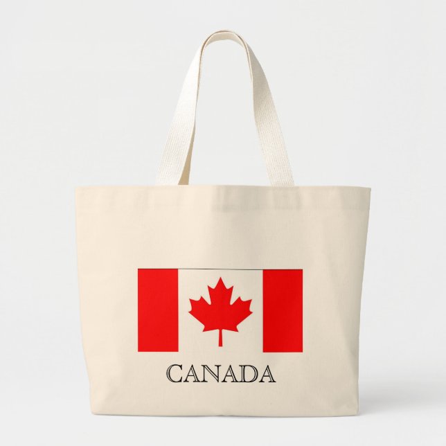 Flag of Canada Large Tote Bag (Front)