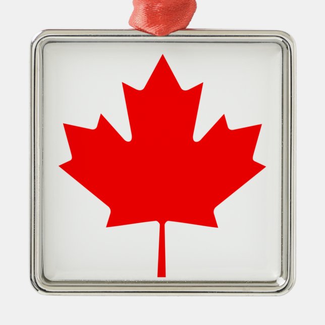 Flag of Canada Metal Tree Decoration (Front)