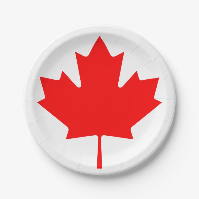 Flag of Canada Paper Plate (Front)