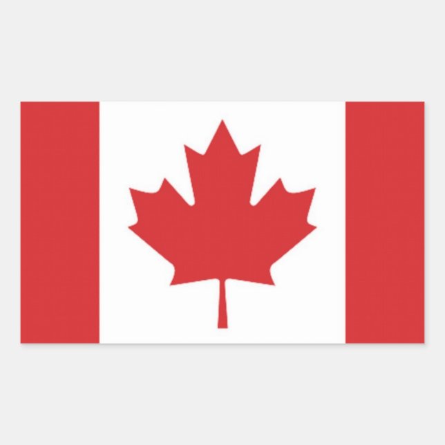 Flag of Canada Rectangular Sticker (Front)