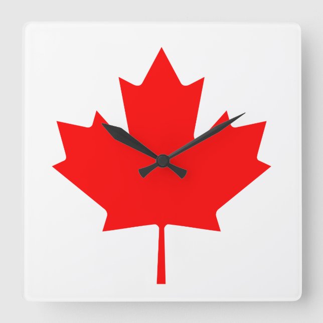 Flag of Canada Square Wall Clock (Front)