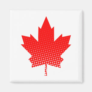 Flag Of Canada With Halftone Effect Magnet