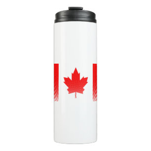Flag Of Canada With Halftone Effect Thermal Tumbler